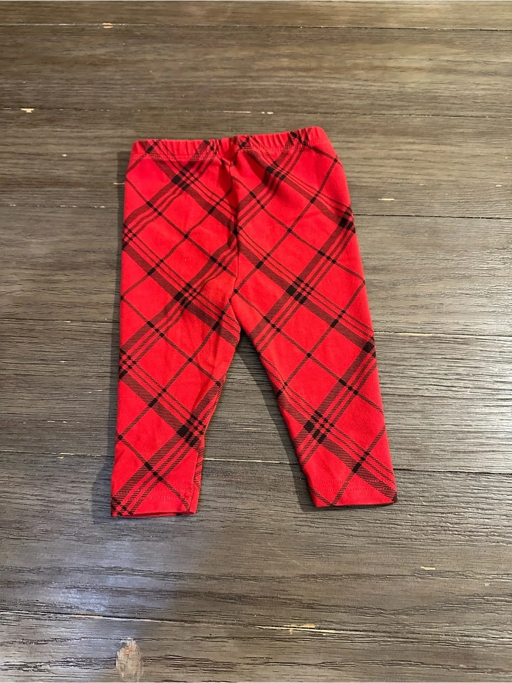 6mth Ralph Lauren Red Plaid Stretch Leggings